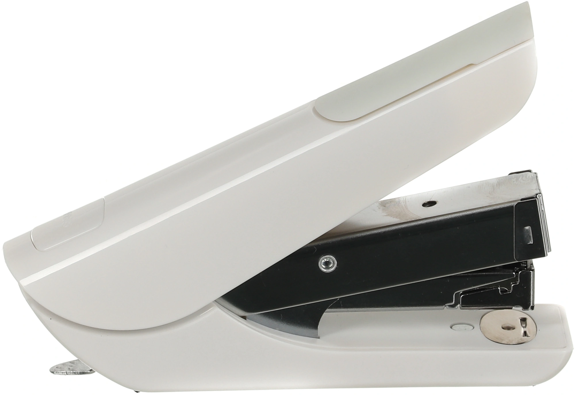 Степлер Kw-Trio 0556A-WHT Half strip Air touch 24/6 24/8 26/6 26/8 (40листов) белый 100скоб пластик коробка — миниатюра 3