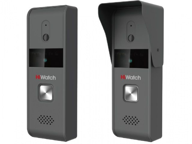 Видеопанель HiWatch DS-D100P цветной сигнал CMOS цвет панели: темно-серый — фото 1