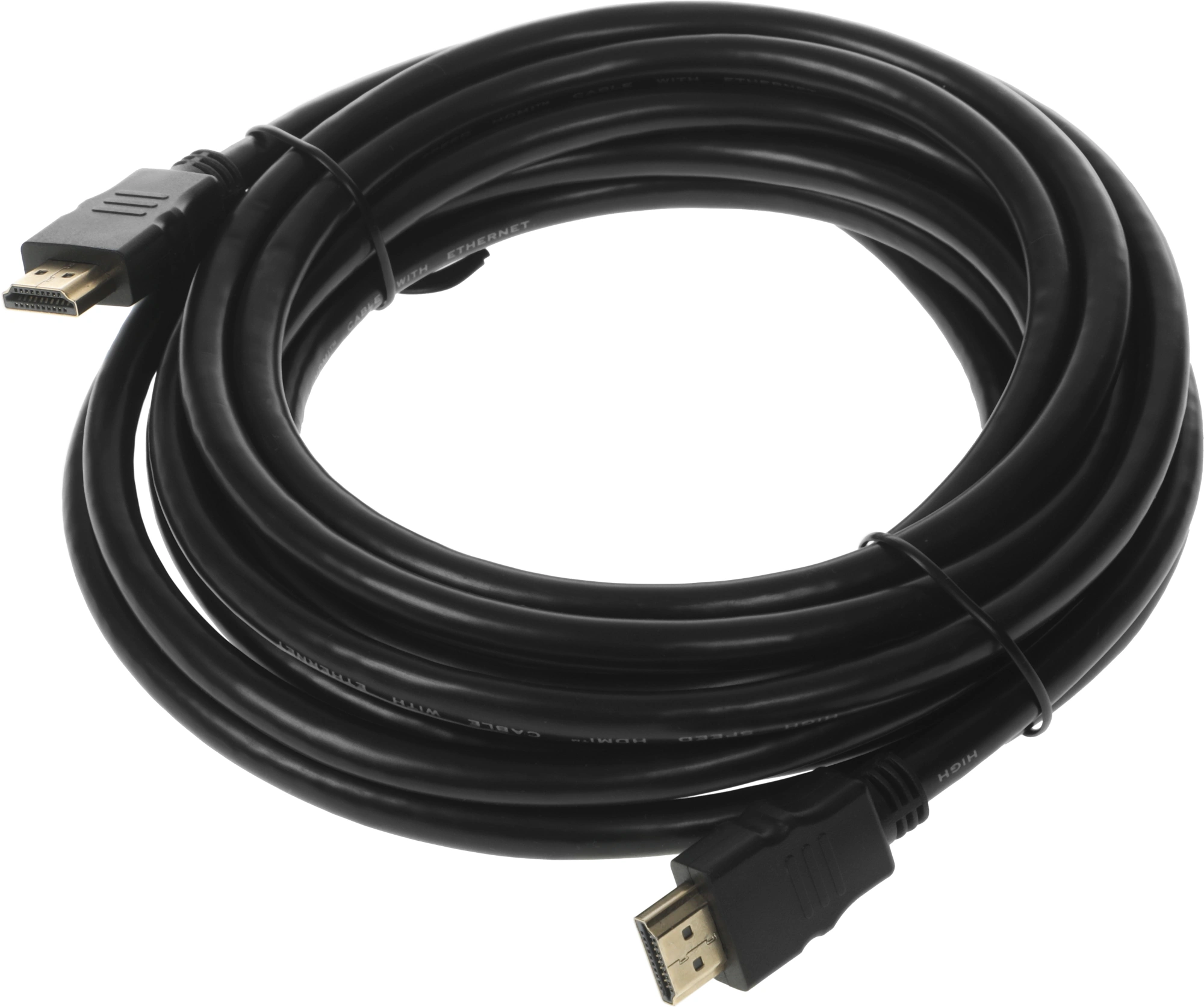 Кабель видео HDMI (m)/HDMI (m) 5м. черный — миниатюра 3
