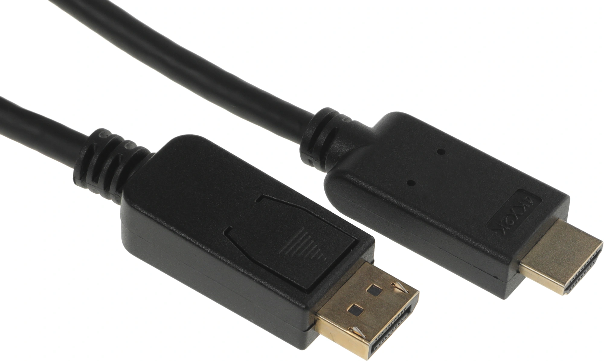 Кабель-переходник аудио-видео Buro v. 1.2 DisplayPort (m)/HDMI (m) 2м. позолоч.конт. черный (BHP DPP_HDMI-2) — миниатюра 5