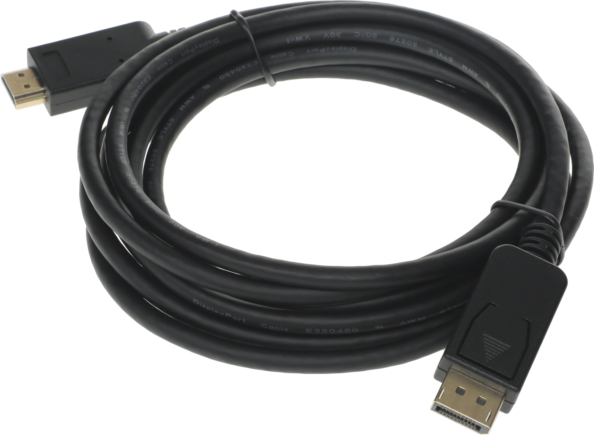Кабель-переходник аудио-видео Buro v. 1.2 DisplayPort (m)/HDMI (m) 3м. позолоч.конт. черный (BHP DPP_HDMI-3) — миниатюра 3