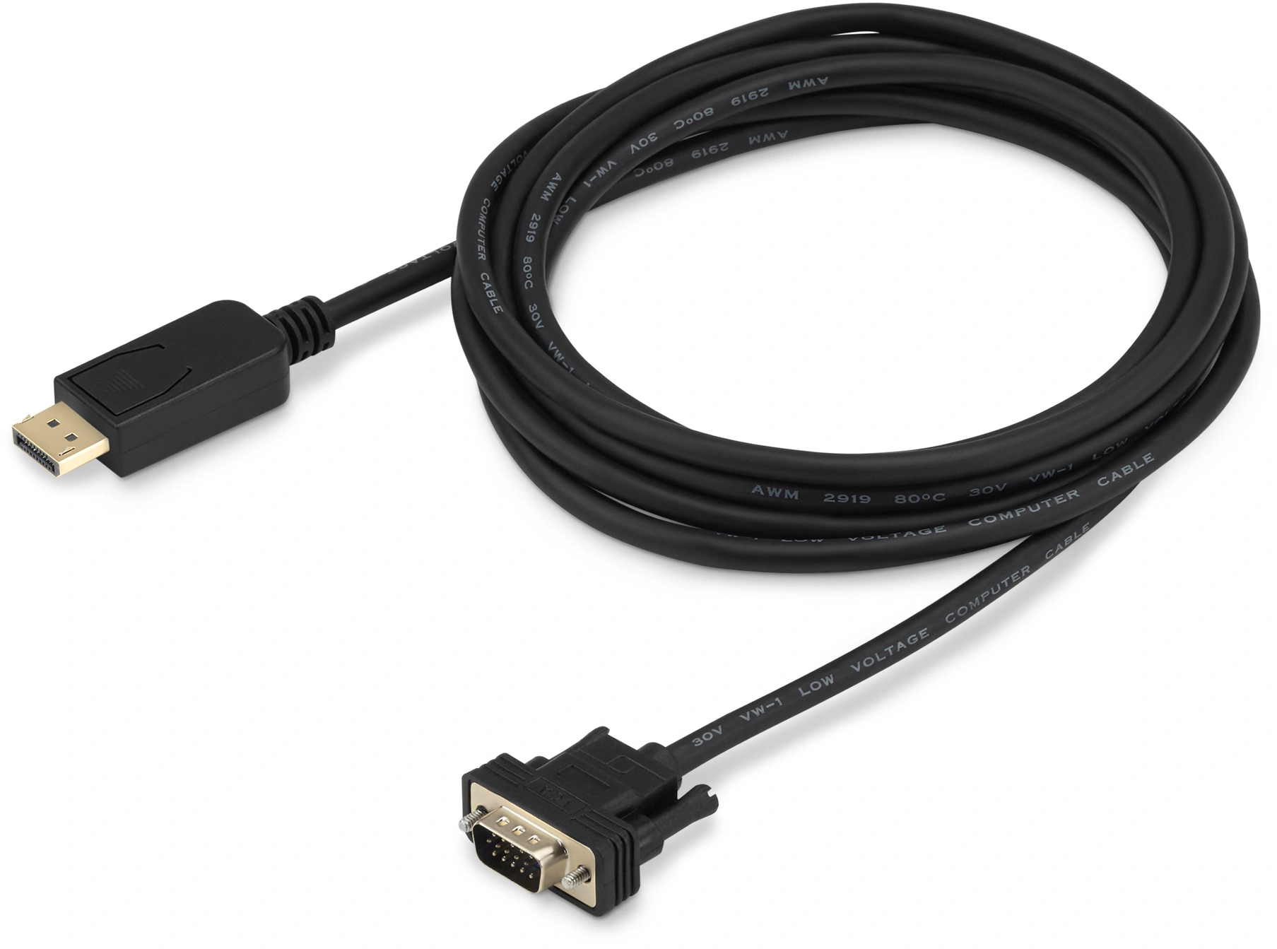 Кабель аудио-видео Buro 1.1v DisplayPort (m)/VGA (m) 3м. позолоч.конт. черный (BHP DPP_VGA-3) — миниатюра 5