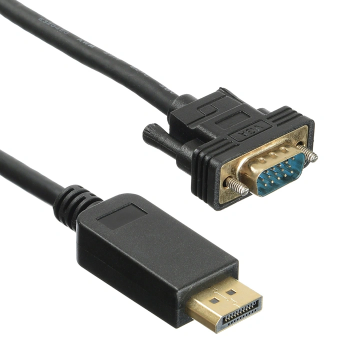 Кабель аудио-видео Buro 1.1v DisplayPort (m)/VGA (m) 3м. позолоч.конт. черный (BHP DPP_VGA-3) — миниатюра 3
