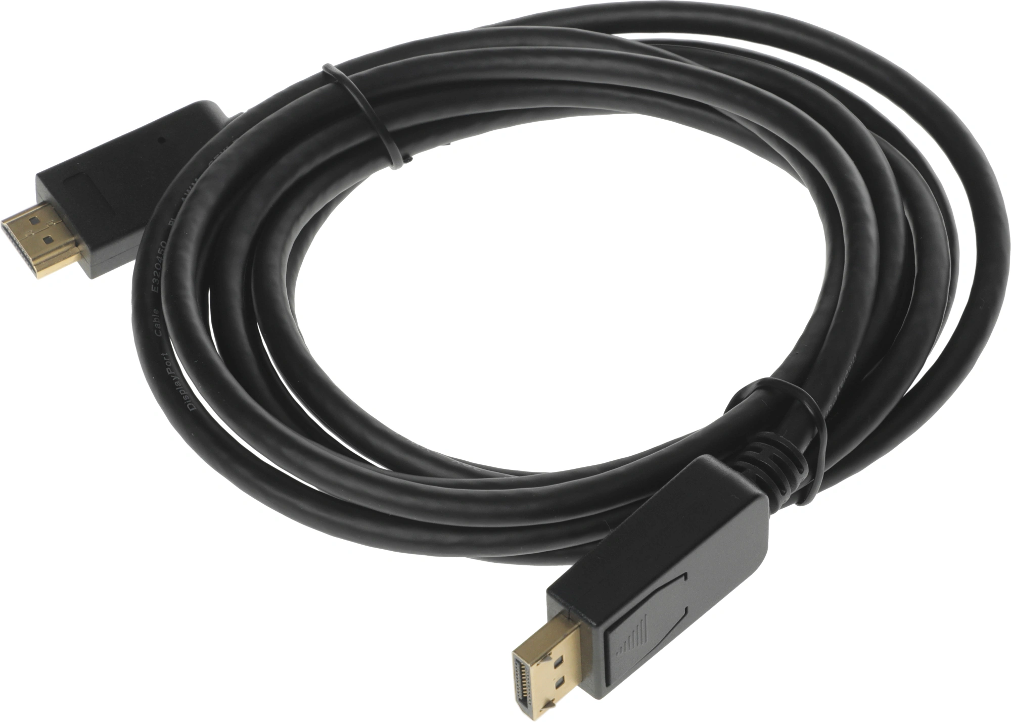 Кабель-переходник аудио-видео 1.2v DisplayPort (m)/HDMI (m) 3м. черный — миниатюра 4