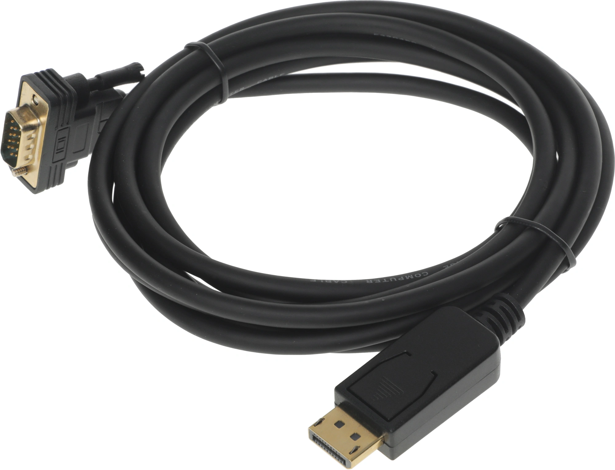 Кабель-переходник видео 1.1v DisplayPort (m)/VGA (m) 3м. черный — миниатюра 2