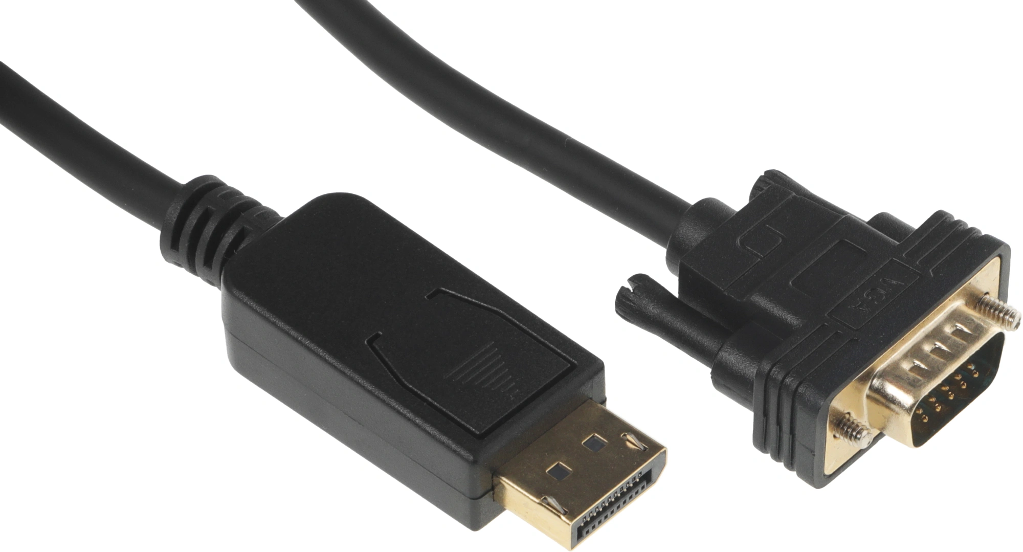 Кабель-переходник видео 1.1v DisplayPort (m)/VGA (m) 3м. черный — миниатюра 4
