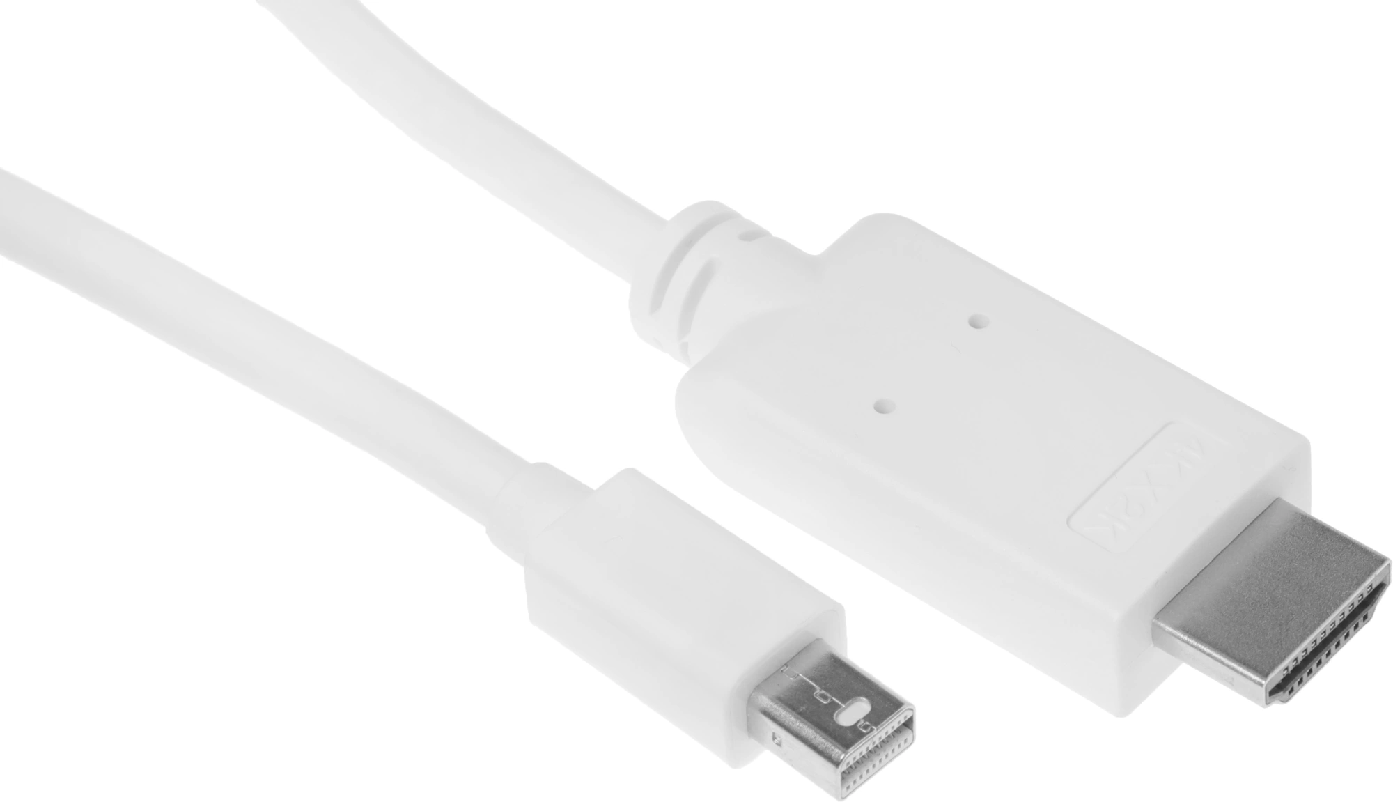 Кабель-переходник аудио-видео 1.2v miniDisplayport (m)/HDMI (m) 2м. белый — миниатюра 4