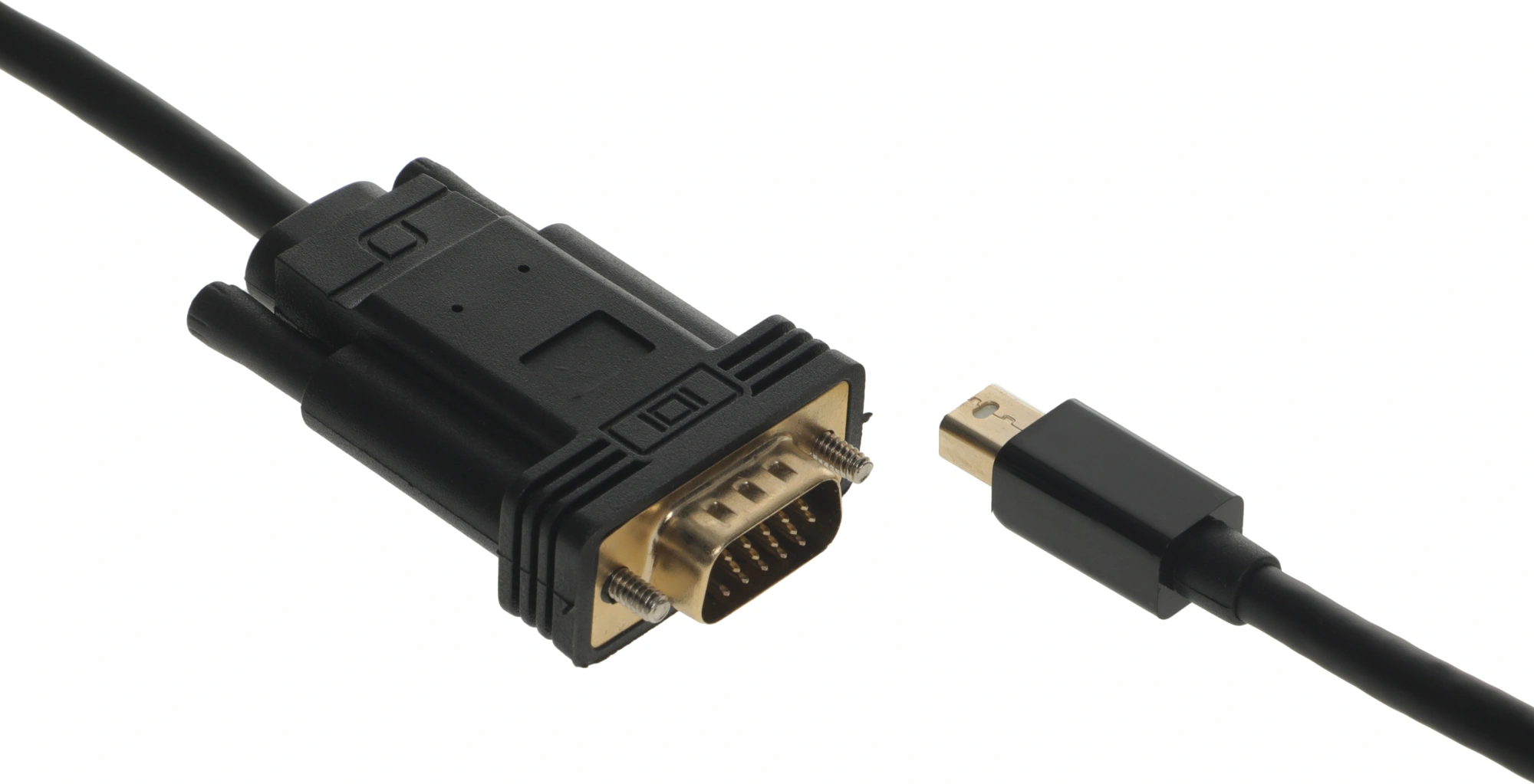 Кабель-переходник видео 1.1v miniDisplayport (m)/VGA (m) 2м. черный — миниатюра 3
