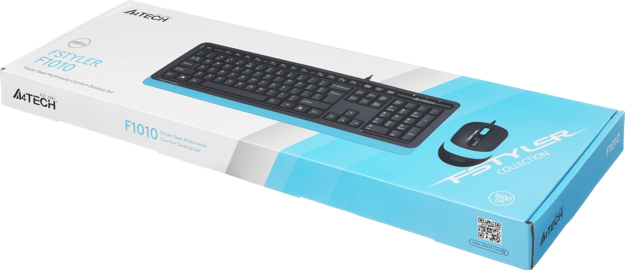 Клавиатура + мышь A4Tech Fstyler F1010 клав:черный/синий мышь:черный/синий USB Multimedia (F1010 BLUE) — миниатюра 15