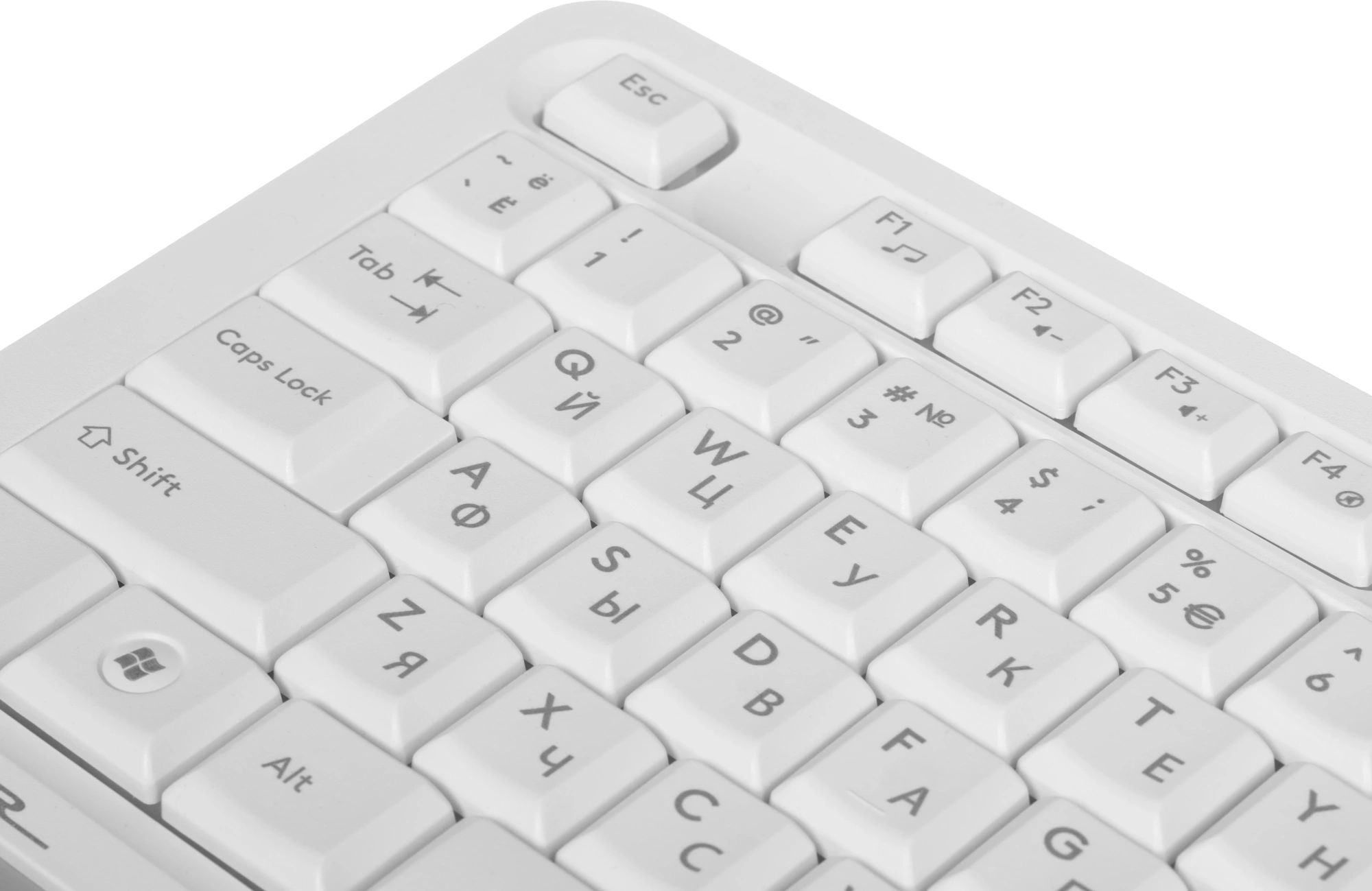 Клавиатура + мышь A4Tech Fstyler F1010 клав:белый/серый мышь:белый/серый USB Multimedia (F1010 WHITE) — миниатюра 12