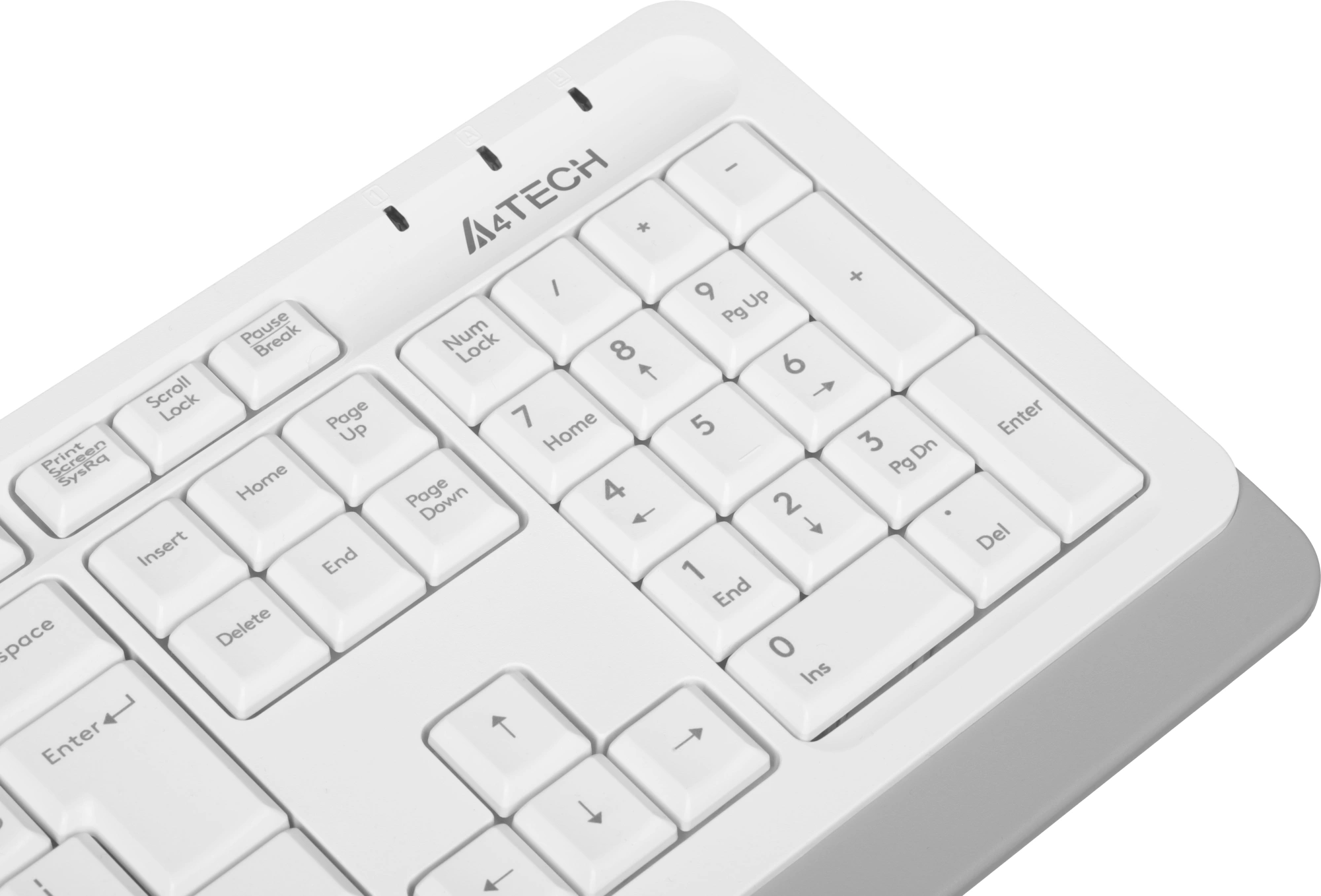 Клавиатура + мышь A4Tech Fstyler F1010 клав:белый/серый мышь:белый/серый USB Multimedia (F1010 WHITE) — миниатюра 13