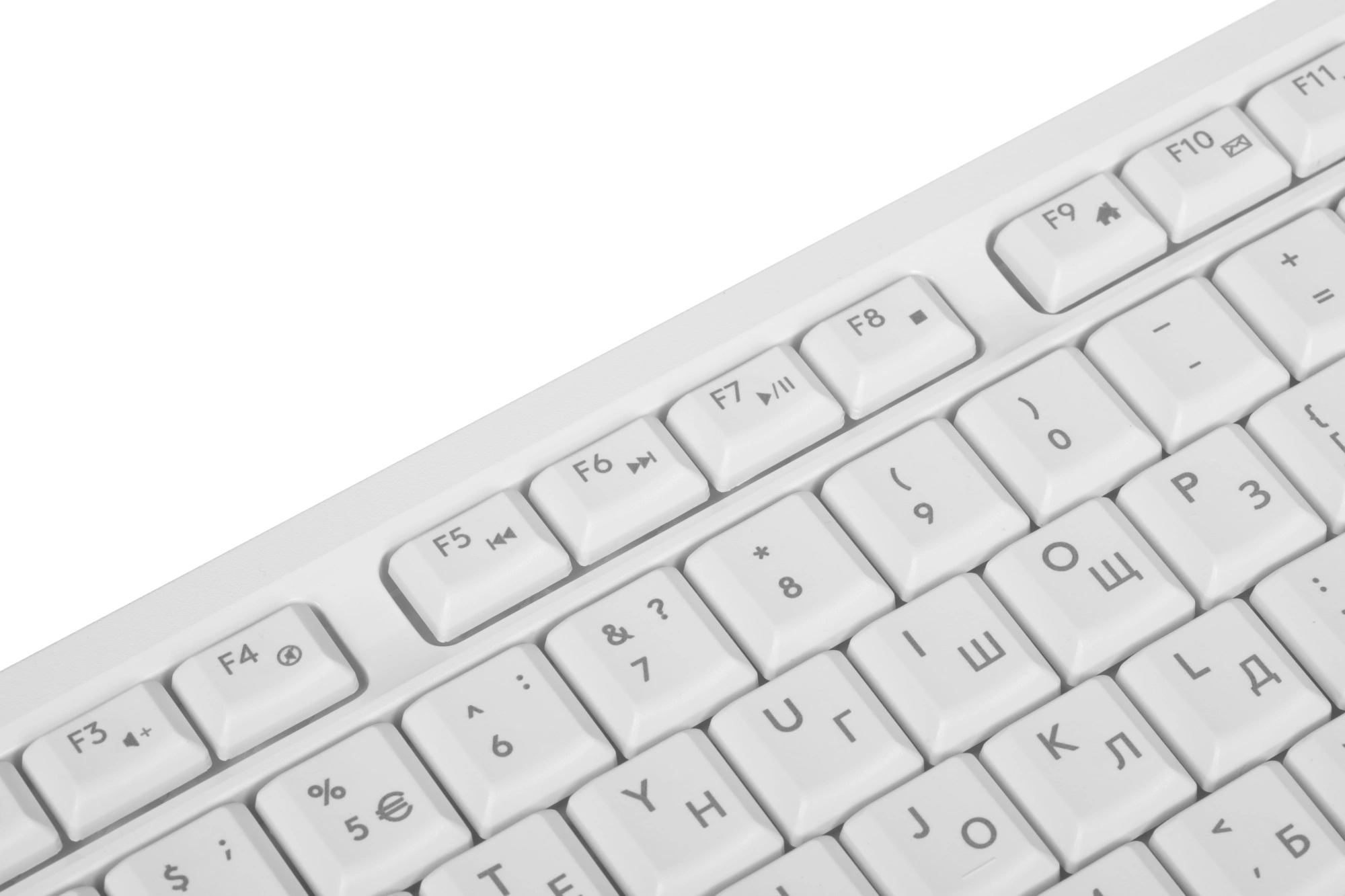Клавиатура + мышь A4Tech Fstyler F1010 клав:белый/серый мышь:белый/серый USB Multimedia (F1010 WHITE) — миниатюра 14