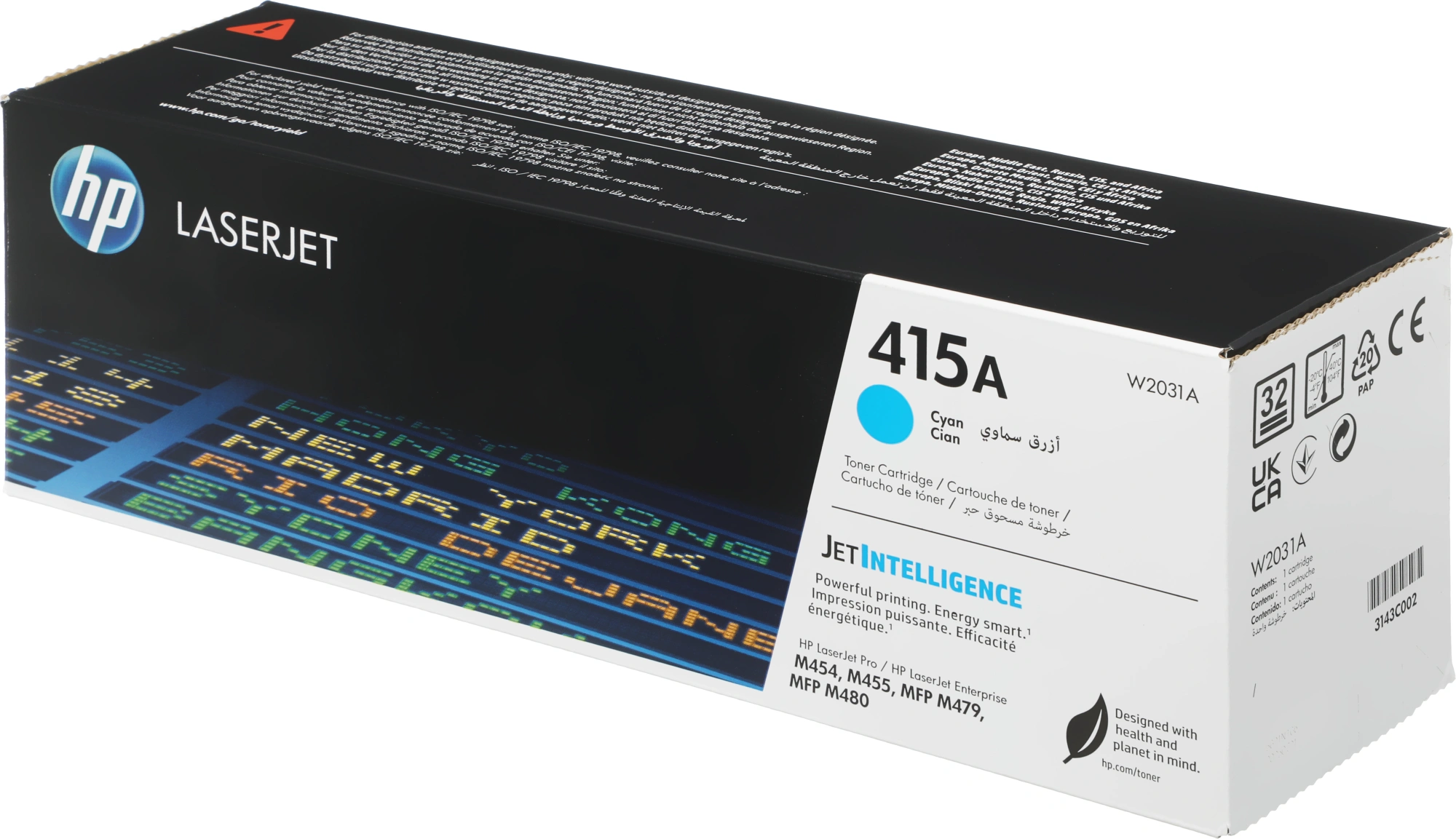 Картридж лазерный HP 415A W2031A голубой бар.в компл. (2100стр.) для HP HP LJ M454/MFP M479 — миниатюра 6