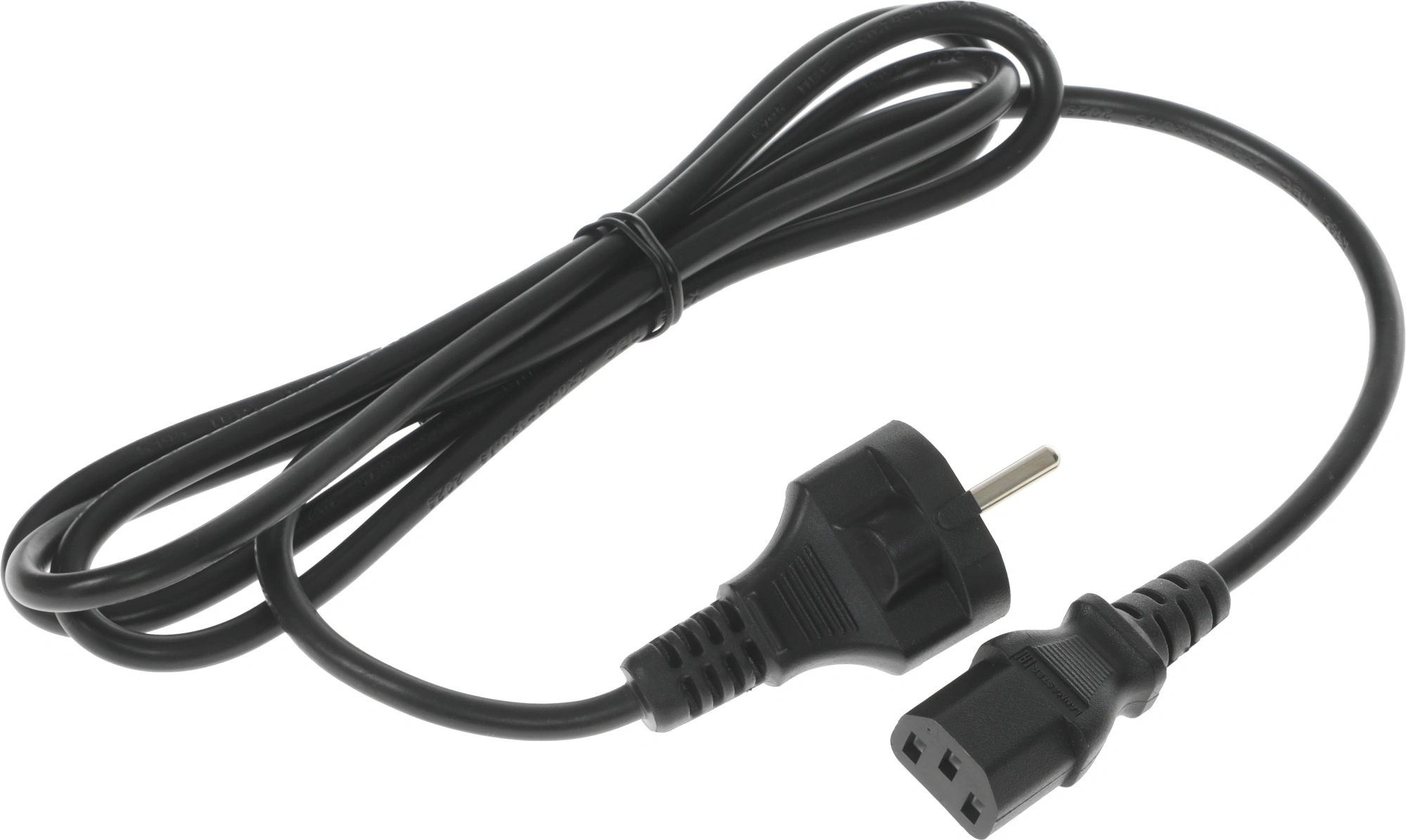 Шнур питания Lanmaster LAN-PP13/SH-1.8-BK C13-Schuko проводник.:3x0.75мм2 1.8м 220В 10А черный — миниатюра 2