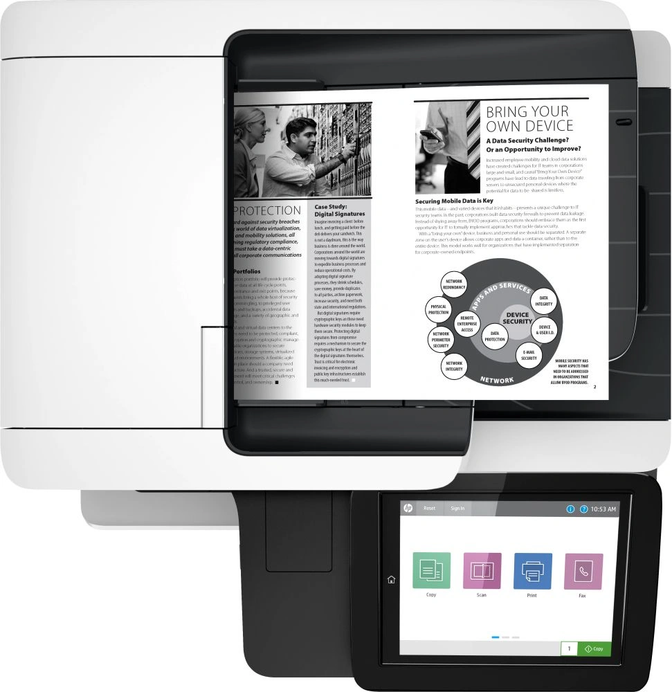МФУ лазерный HP LaserJet Enterprise M528dn (1PV64A) A4 Duplex Net белый — миниатюра 2