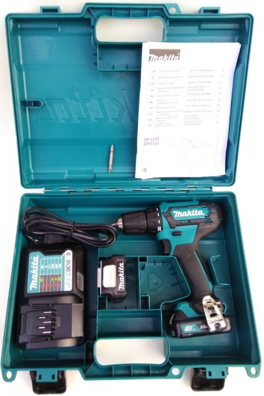 Дрель-шуруповерт Makita DF333DWAE аккум. патрон:быстрозажимной (кейс в комплекте) — миниатюра 3