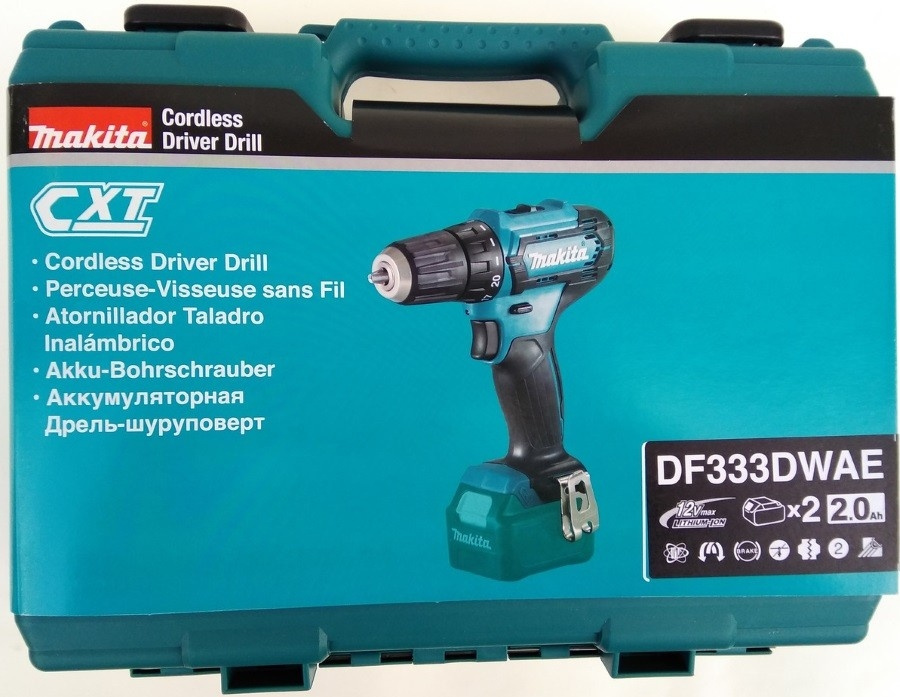 Дрель-шуруповерт Makita DF333DWAE аккум. патрон:быстрозажимной (кейс в комплекте) — миниатюра 2