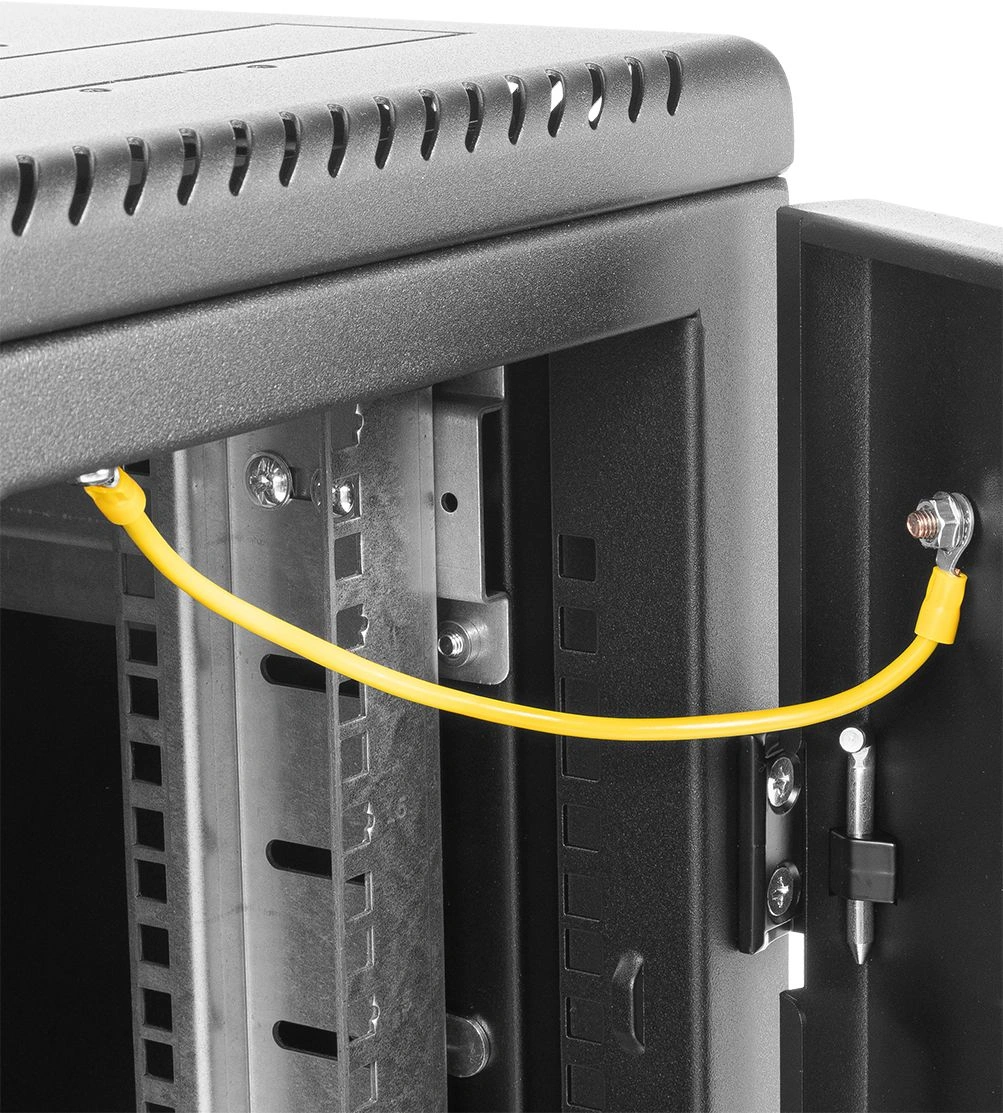 Шкаф серверный ЦМО (ШТК-М-42.6.10-1ААА-9005) напольный 42U 600x1000мм пер.дв.стекл задн.дв.стал.лист 2 бок.пан. направл.под закл.гайки 1010кг черный 855мм 133кг 180град. 2030мм IP20 — миниатюра 3
