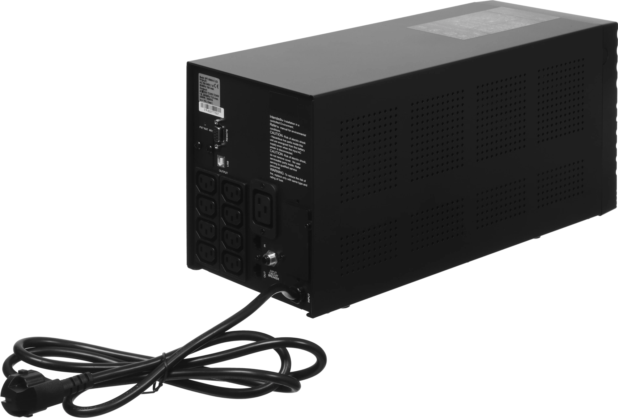Источник бесперебойного питания Powercom Smart King Pro+ SPT-3000-II LCD 2400Вт 3000ВА черный — миниатюра 12