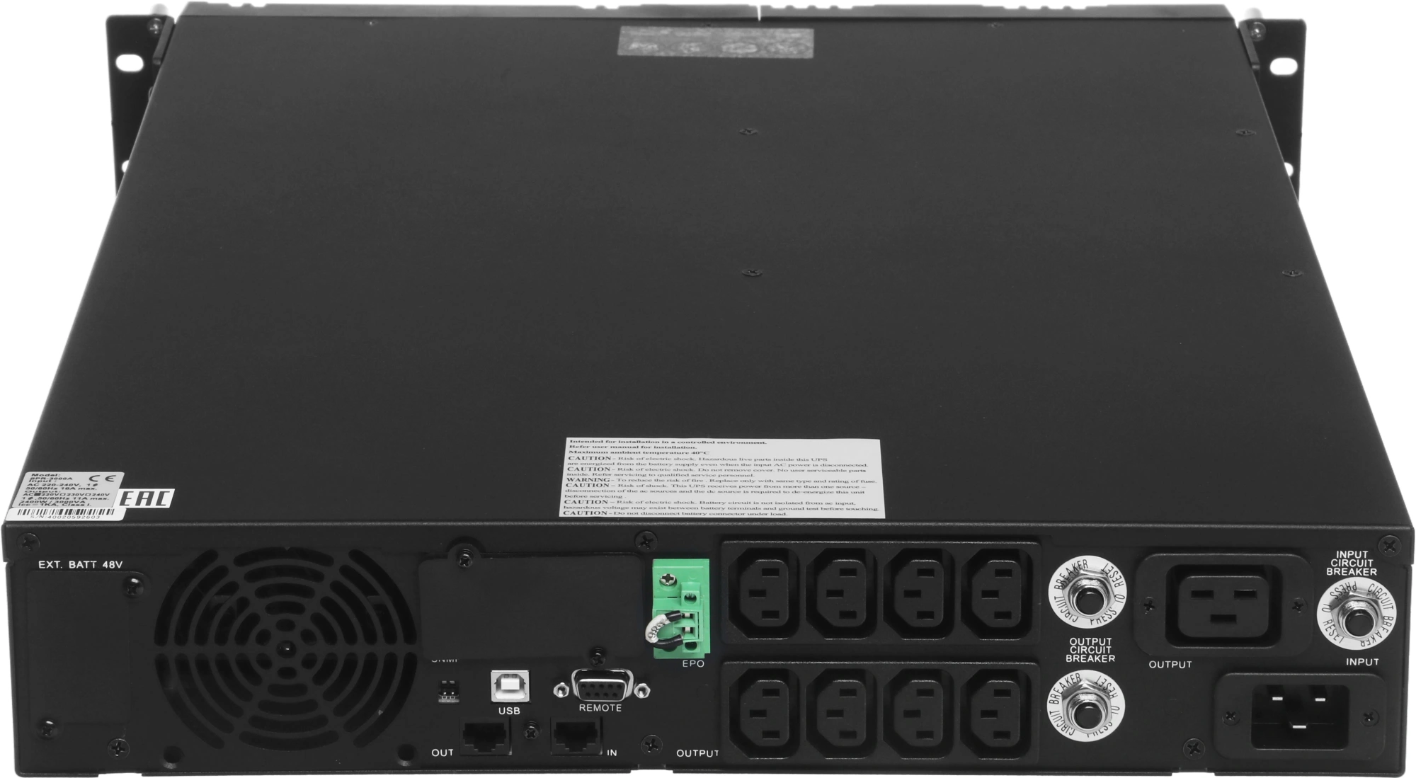 Источник бесперебойного питания Powercom Smart King Pro+ SPR-3000 LCD 2400Вт 3000ВА черный — миниатюра 6