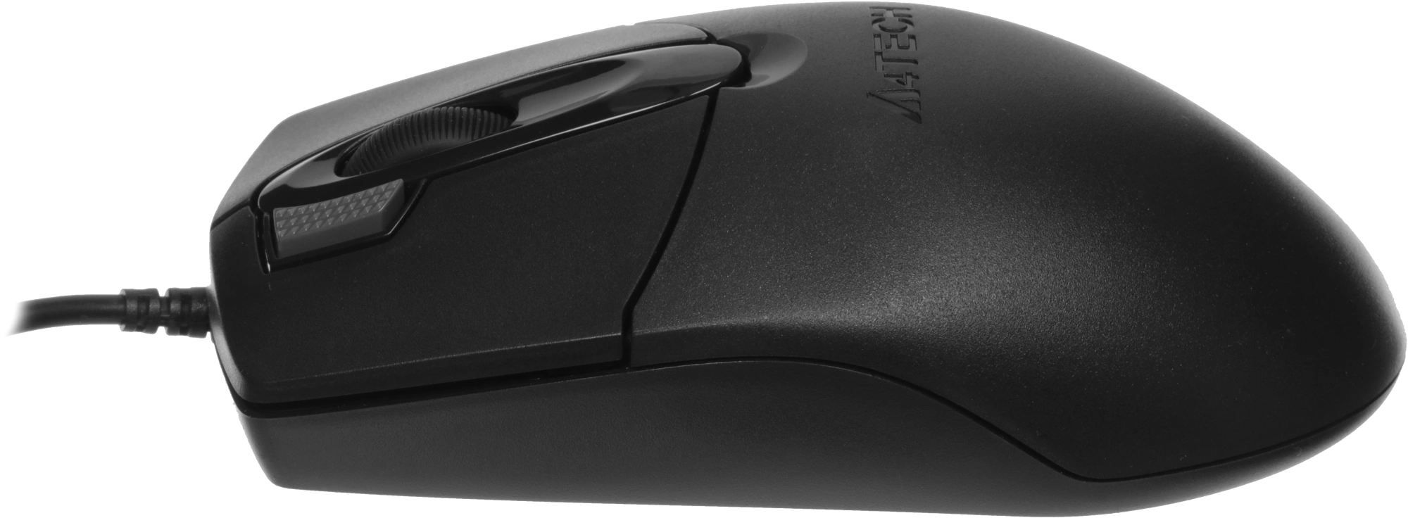Мышь A4Tech OP-730D черный оптическая 1200dpi USB 4but — миниатюра 4