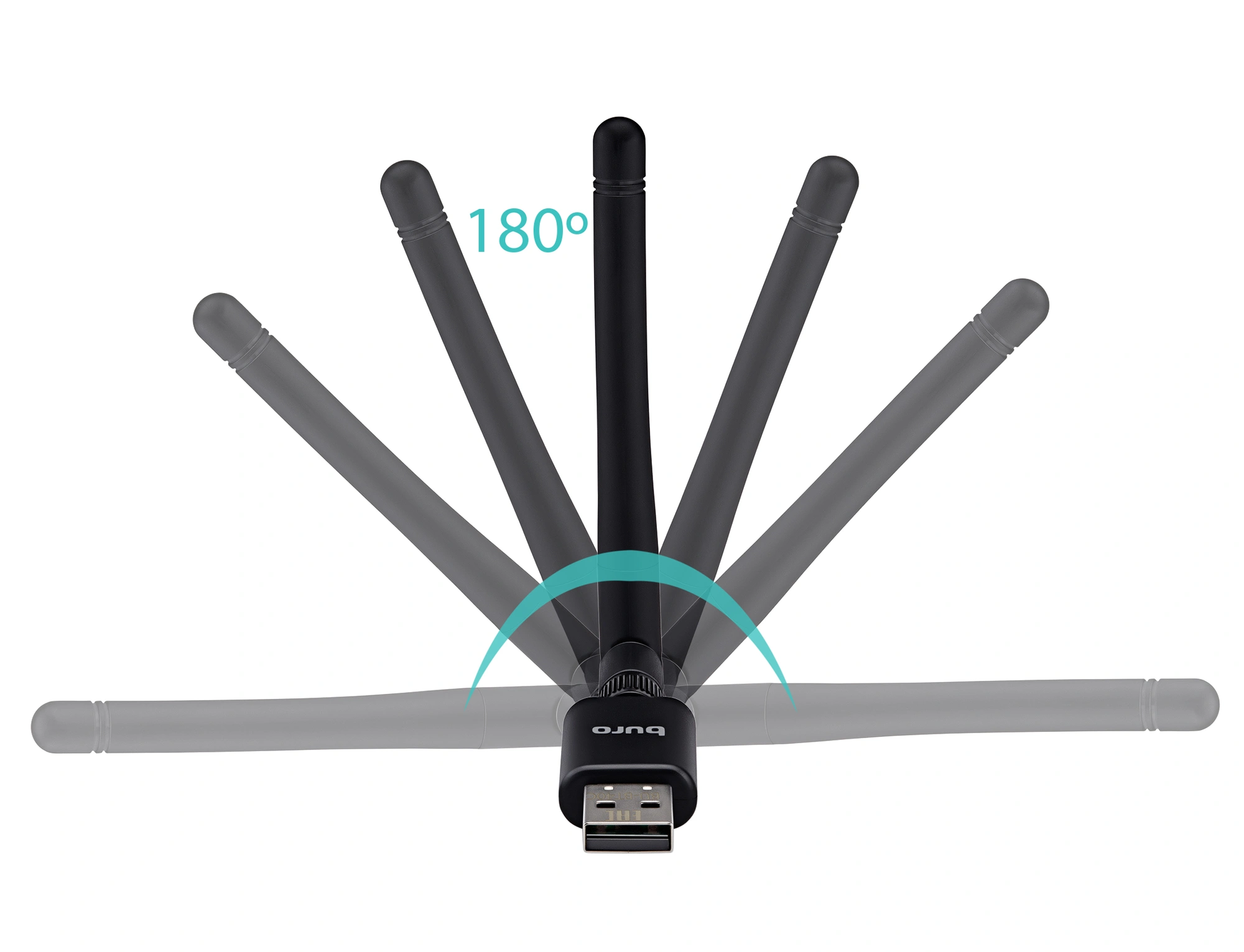Адаптер USB Buro BU-BT40C BT4.0+EDR class 1 100м черный — миниатюра 4