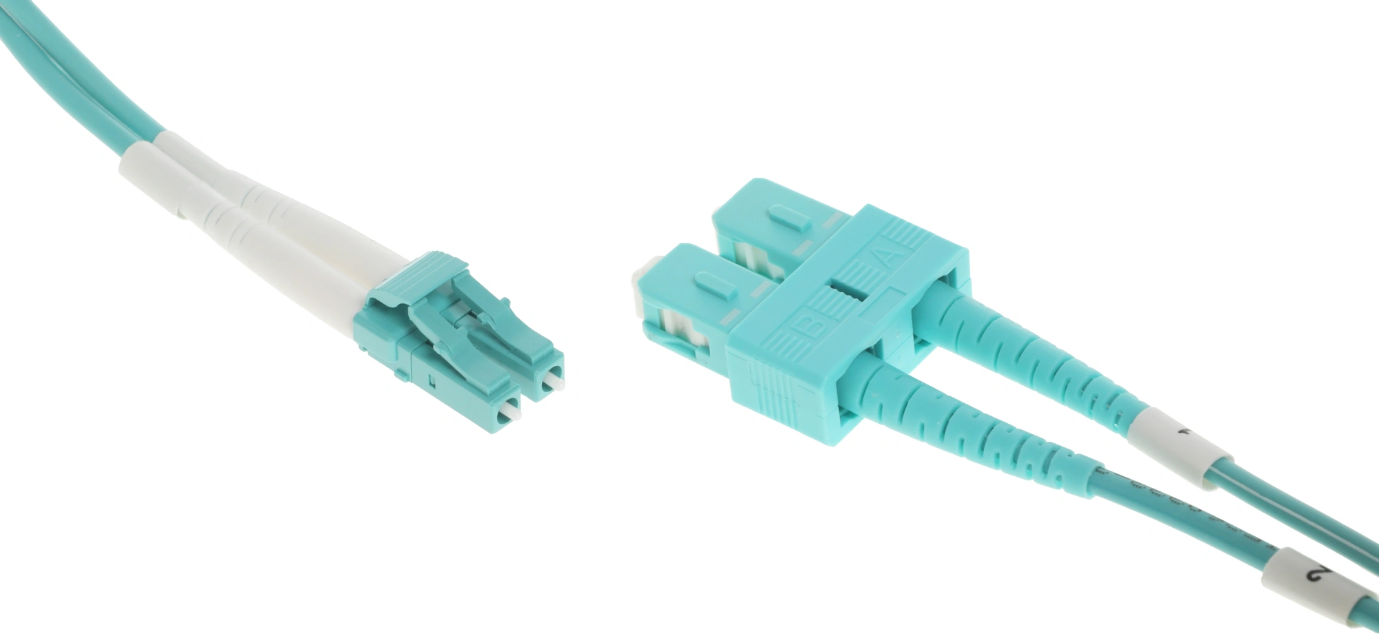 Патч-корд Lanmaster LAN-2LC-2SC/OM3-1.0 2x50/125 OM3 LC дуплекс-SC дуплекс 1м LSZH — миниатюра 4