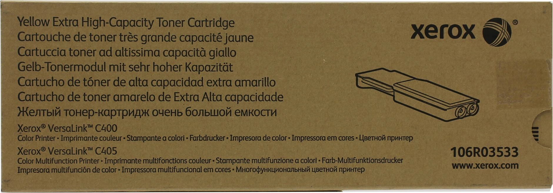 Картридж лазерный Xerox 106R03533 желтый (8000стр.) для Xerox VersaLink C400/ C405 — миниатюра 4
