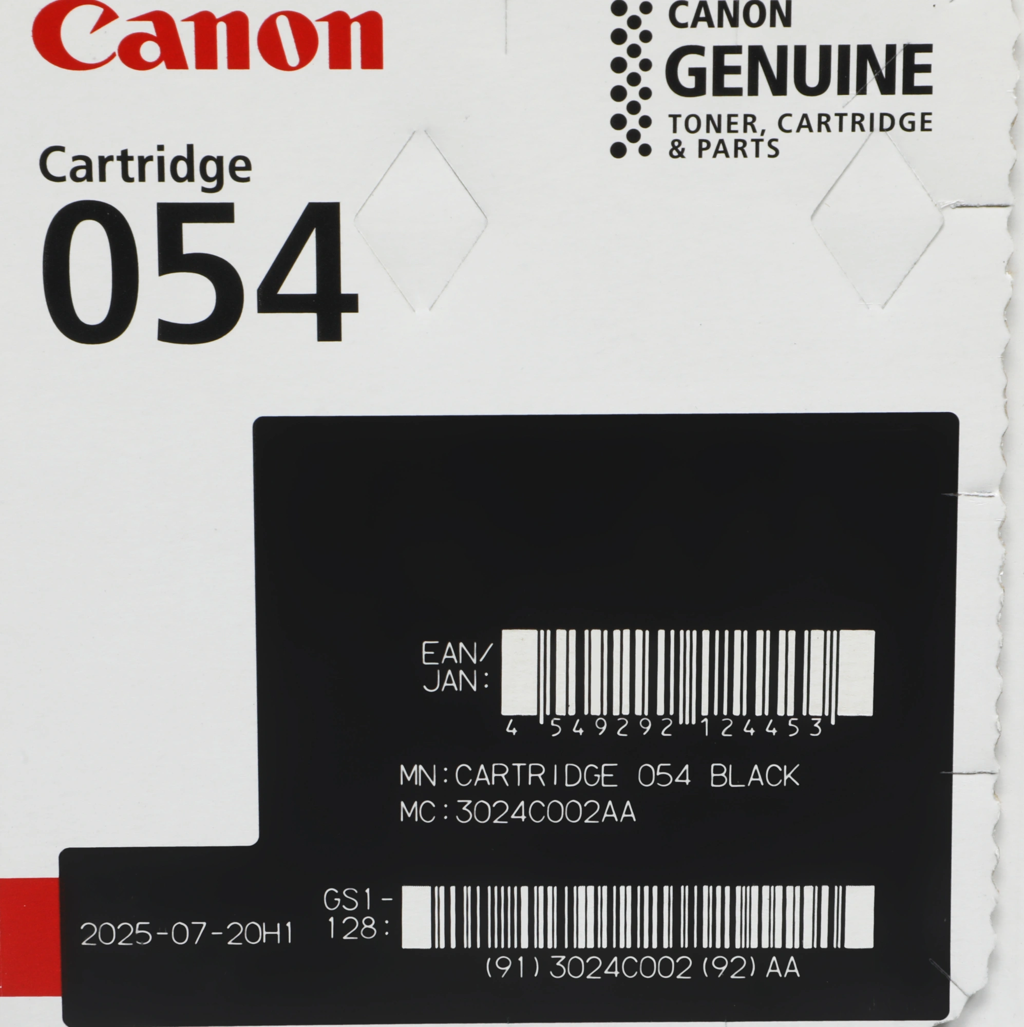 Картридж лазерный Canon 054BK 3024C002 черный бар.в компл. (1500стр.) для Canon MF645Cx/MF643Cdw/MF641Cw/LBP623Cdw/621Cw — миниатюра 2