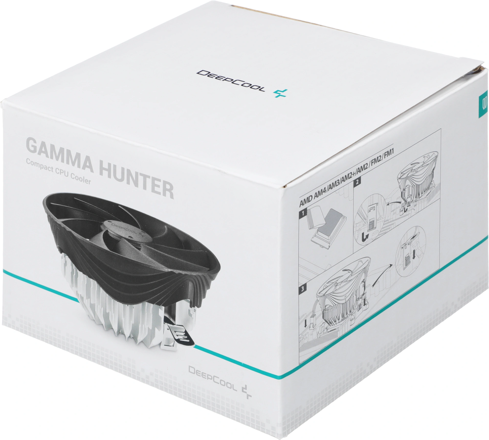 Устройство охлаждения(кулер) Deepcool Gamma Hunter Soc-AM5/AM4/1151/1200 черный 3-pin 21dB Al 95W 252gr Ret (DP-MCAL-HT) — миниатюра 2