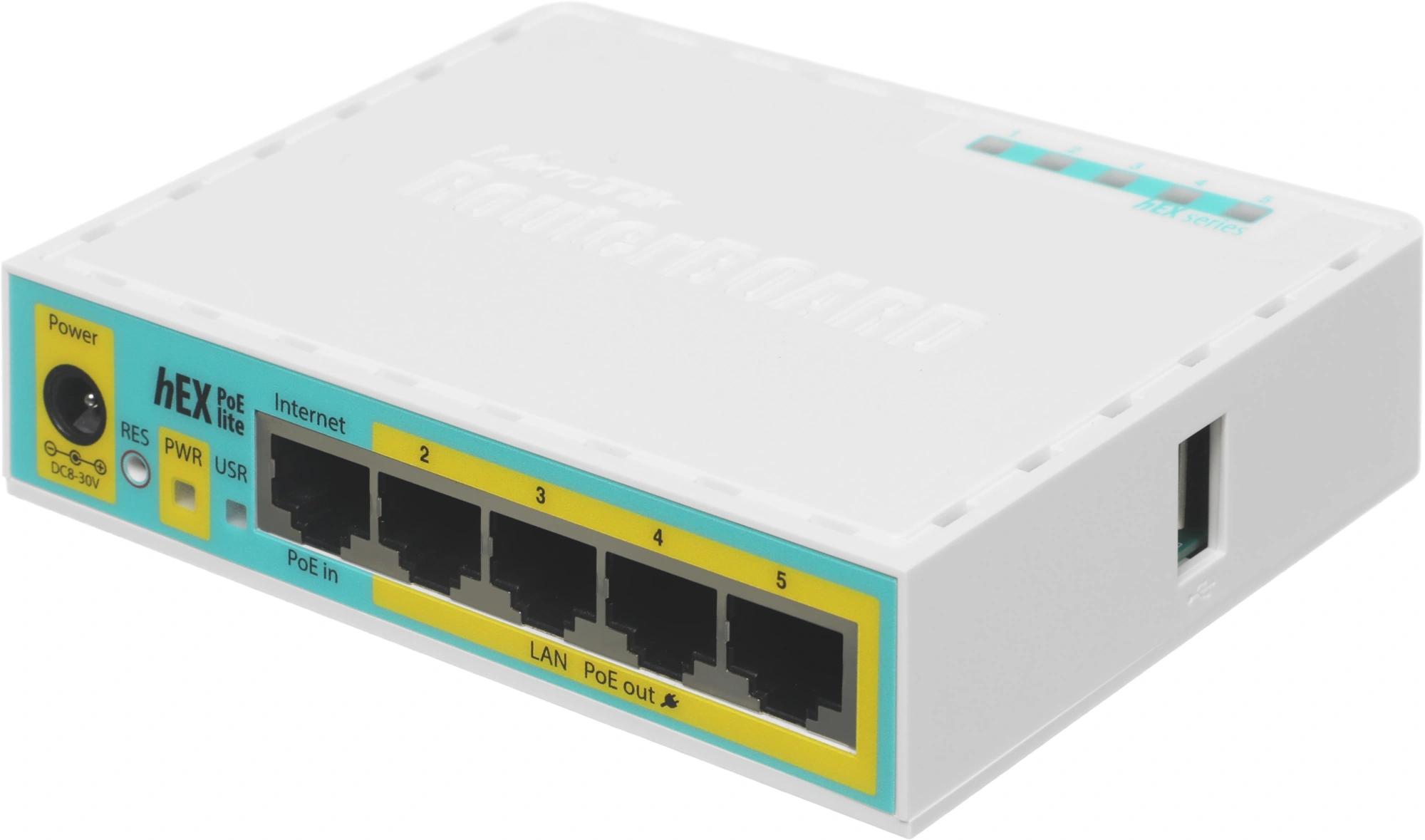 Роутер MikroTik hEX PoE lite (RB750UPR2) 10/100BASE-TX белый — миниатюра 4