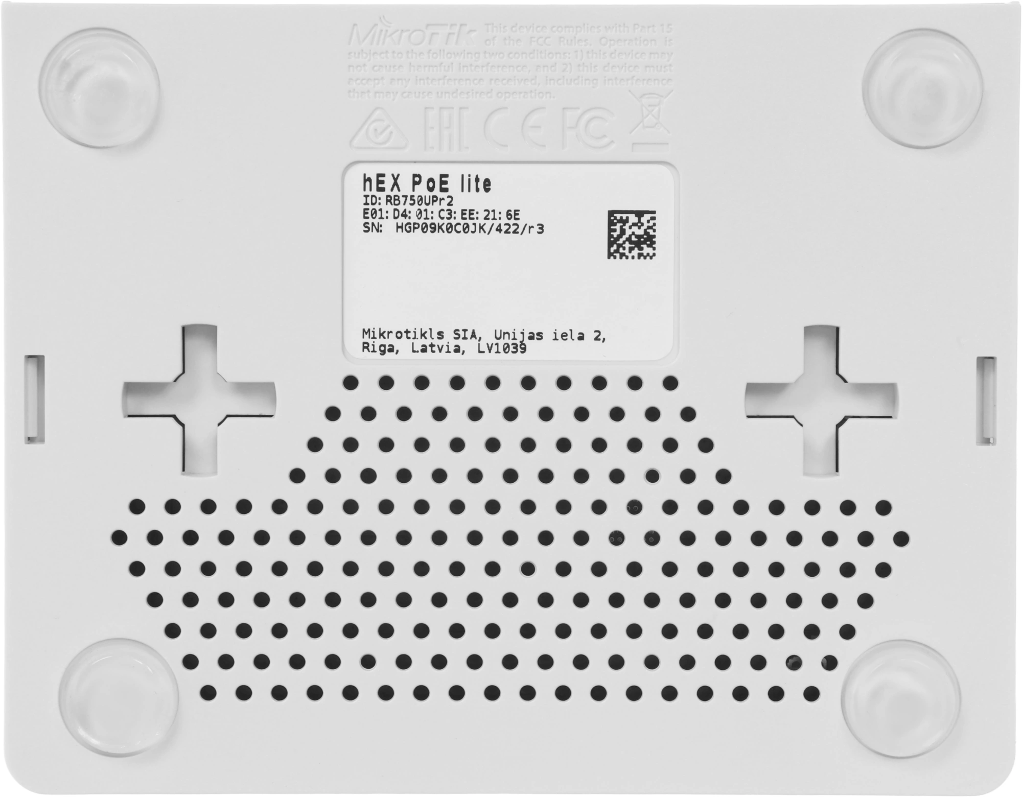 Роутер MikroTik hEX PoE lite (RB750UPR2) 10/100BASE-TX белый — миниатюра 8