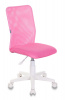 Кресло детское Бюрократ KD-9/WH/TW-13A розовый TW-06A TW-13А сетка/ткань (пластик белый)