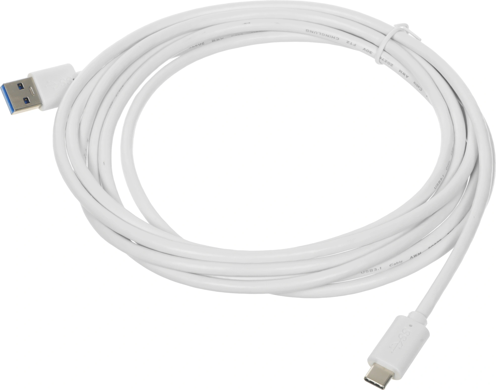 Кабель Buro BHP USB-TPC-3W USB (m)-USB Type-C (m) 3м белый — миниатюра 4