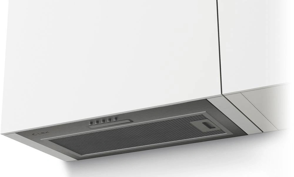 Вытяжка встраиваемая Lex GS Bloc LIGHT 600 INOX нержавеющая сталь управление: кнопочное (1 мотор) — фото 1