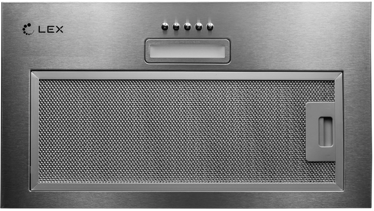 Вытяжка встраиваемая Lex GS Bloc LIGHT 600 INOX нержавеющая сталь управление: кнопочное (1 мотор) — миниатюра 5