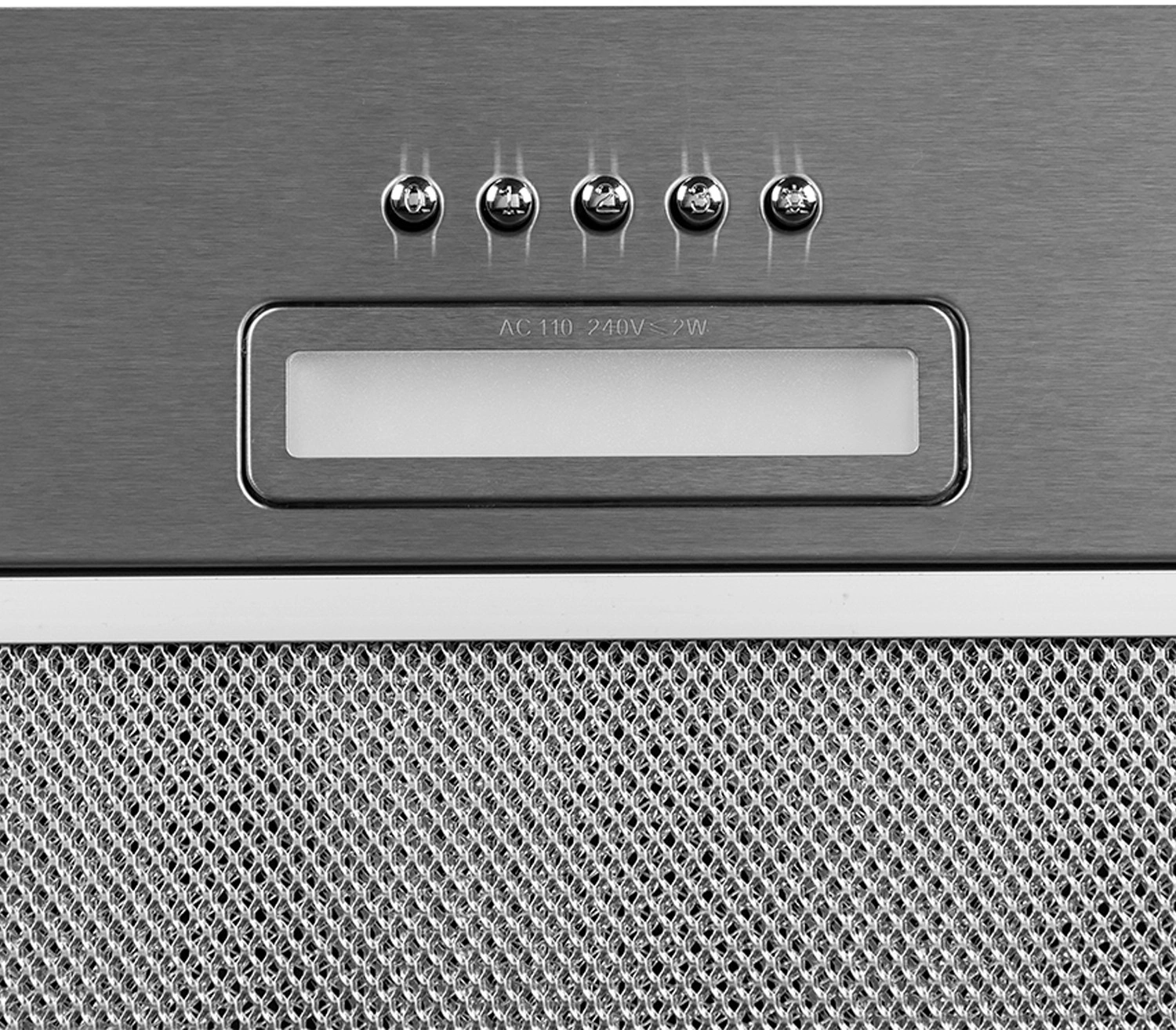 Вытяжка встраиваемая Lex GS Bloc LIGHT 600 INOX нержавеющая сталь управление: кнопочное (1 мотор) — миниатюра 2