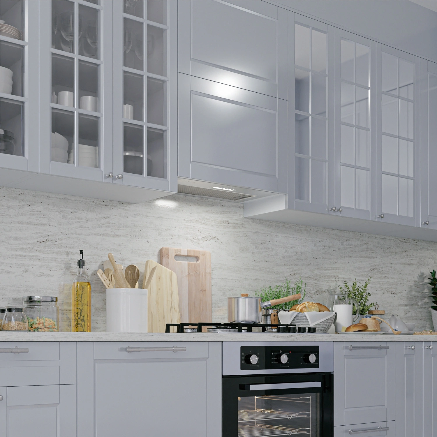 Вытяжка встраиваемая Lex GS Bloc LIGHT 600 INOX нержавеющая сталь управление: кнопочное (1 мотор) — миниатюра 7