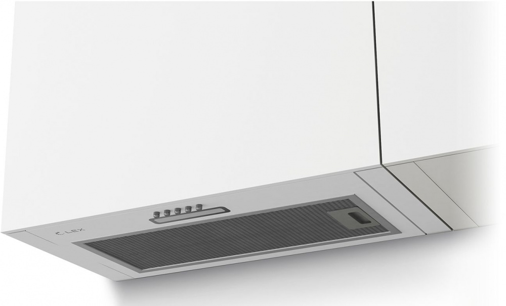 Вытяжка встраиваемая Lex GS Bloc LIGHT 600 белый управление: кнопочное (1 мотор) — миниатюра 2