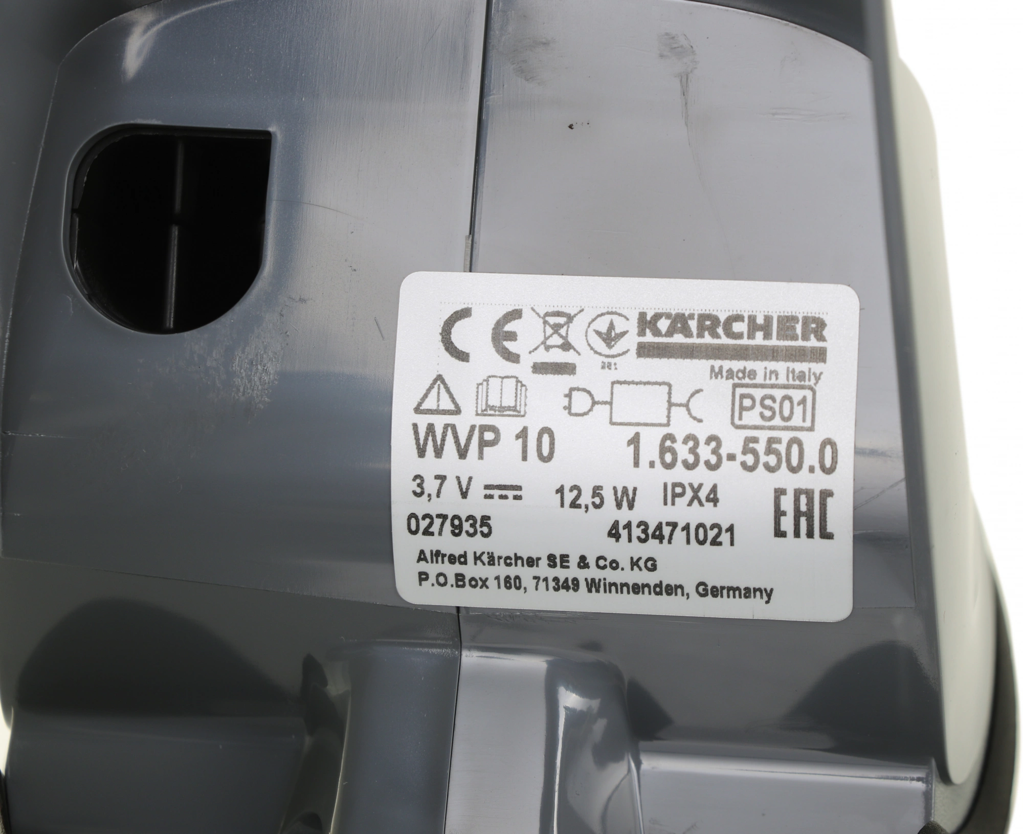Мойщик окон Karcher Professional WVP 10 шир.скреб.:280мм пит.:от аккум. серый/желтый — миниатюра 6