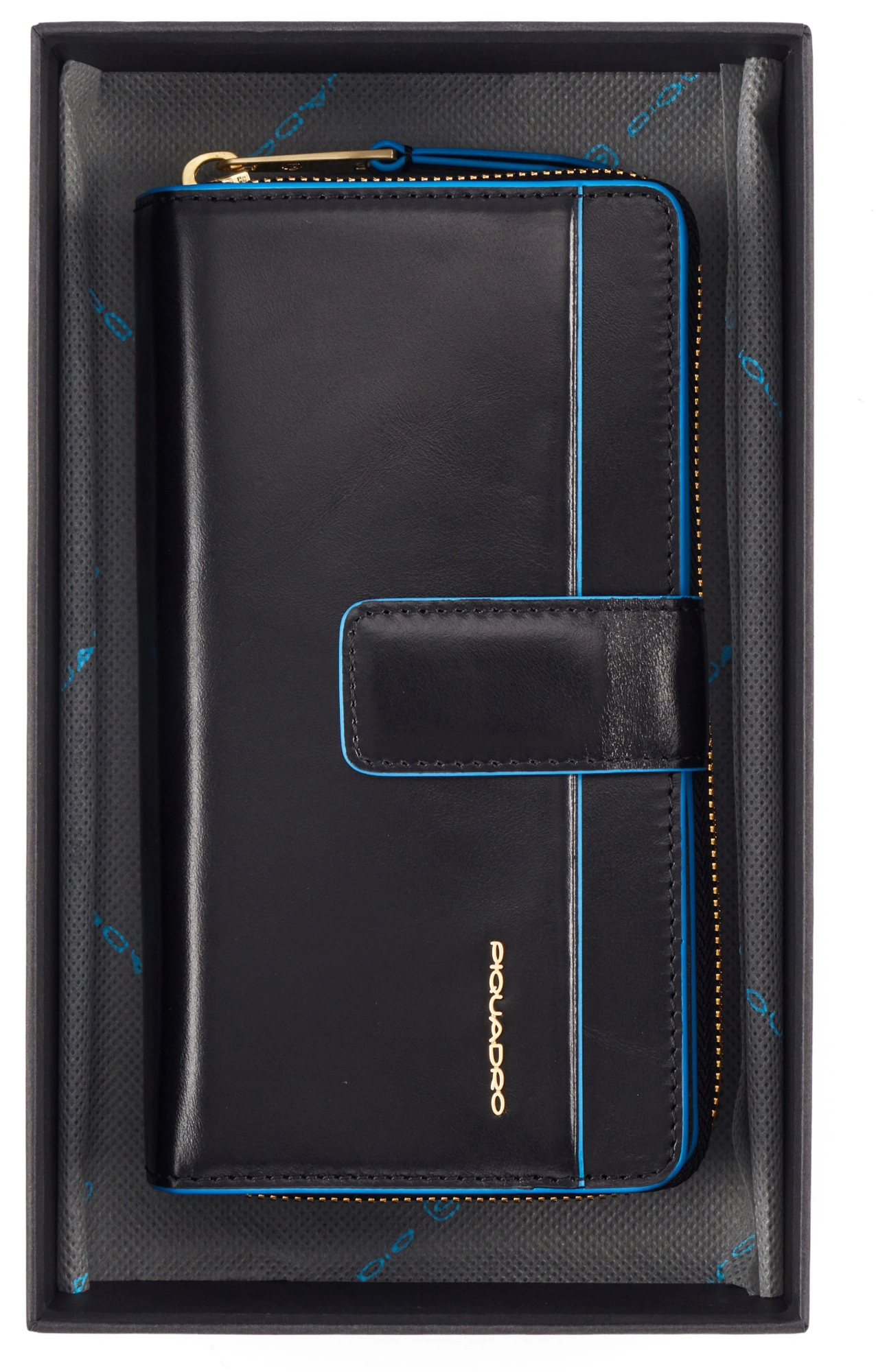 Кошелек женский Piquadro Blue Square PD1354B2R/N черный натур.кожа — миниатюра 3