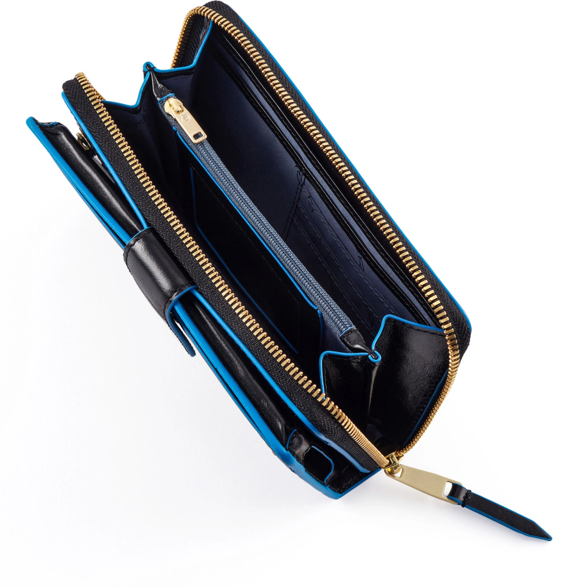 Кошелек женский Piquadro Blue Square PD1354B2R/N черный натур.кожа — миниатюра 5