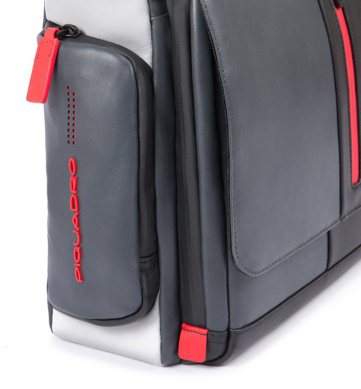 Сумка мужская Piquadro Urban CA1592UB00/GRN с отделением для ноутбука 14" серая/черная натур.кожа — миниатюра 4