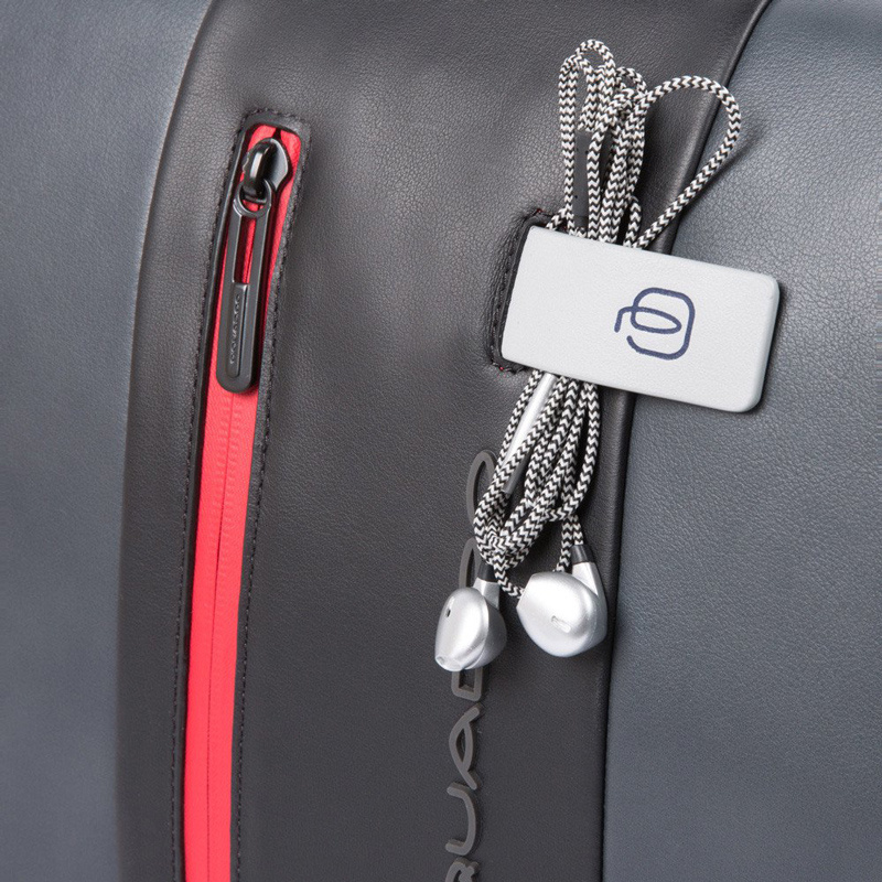 Сумка мужская Piquadro Urban CA1592UB00/GRN с отделением для ноутбука 14" серая/черная натур.кожа — миниатюра 3