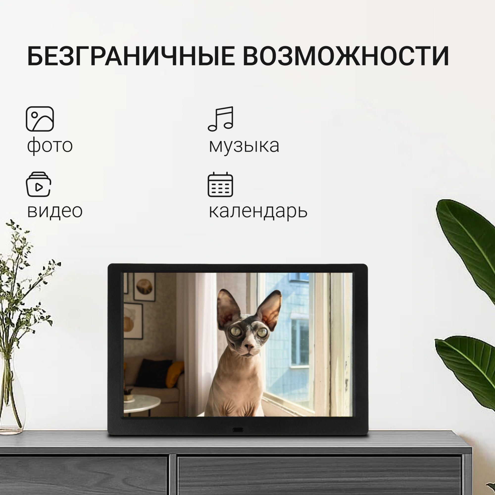 Фоторамка Digma 10.1" PF-1043 IPS 1280x800 черный пластик ПДУ Видео — миниатюра 17