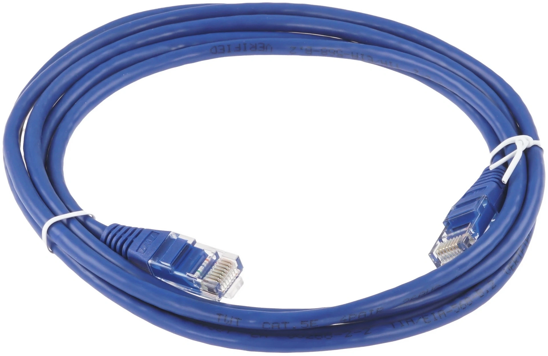 Патч-корд Lanmaster TWT-45-45-2.0-BL UTP RJ-45 вил.-вилка RJ-45 кат.5E 2м синий ПВХ (уп.:1шт) — миниатюра 2