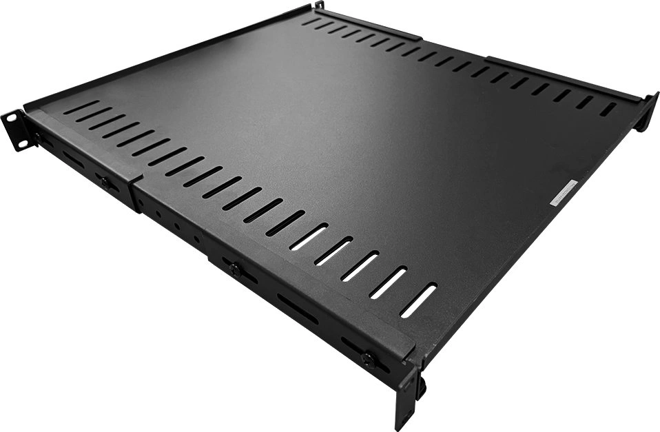Полка выдвижная Lanmaster TWT-RACK2-S4-ADJ/45 1U нагр.:45кг. 19" черный — миниатюра 7