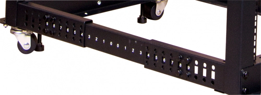 Полка выдвижная Lanmaster TWT-RACK2-S4-ADJ/45 1U нагр.:45кг. 19" черный — миниатюра 2