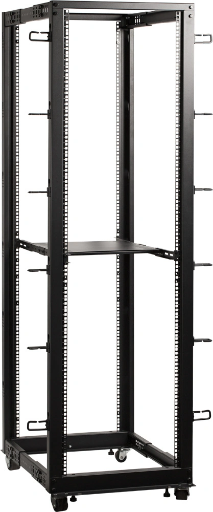 Полка выдвижная Lanmaster TWT-RACK2-S4-ADJ/45 1U нагр.:45кг. 19" черный — миниатюра 3