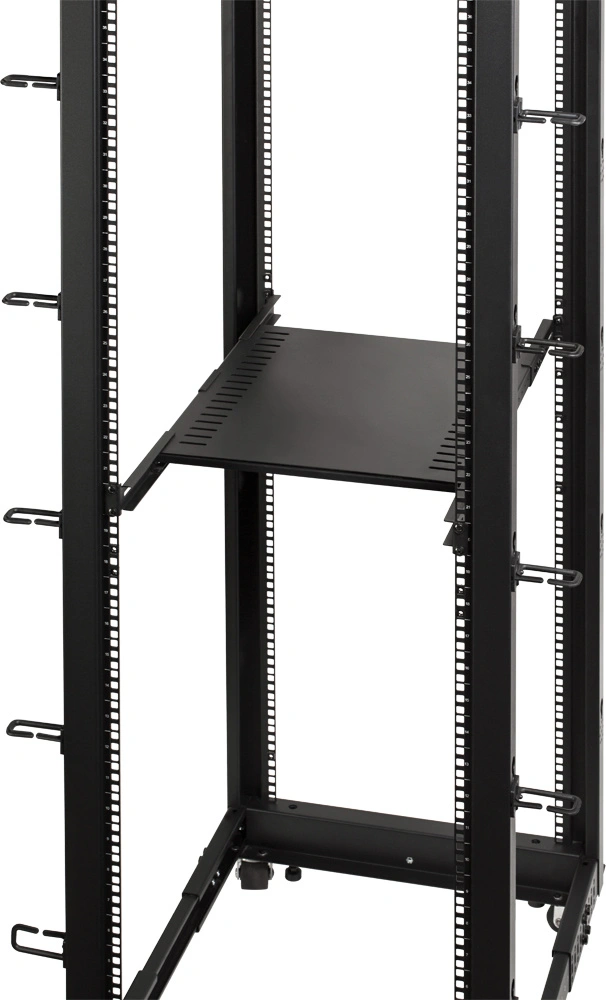 Полка выдвижная Lanmaster TWT-RACK2-S4-ADJ/45 1U нагр.:45кг. 19" черный — миниатюра 4